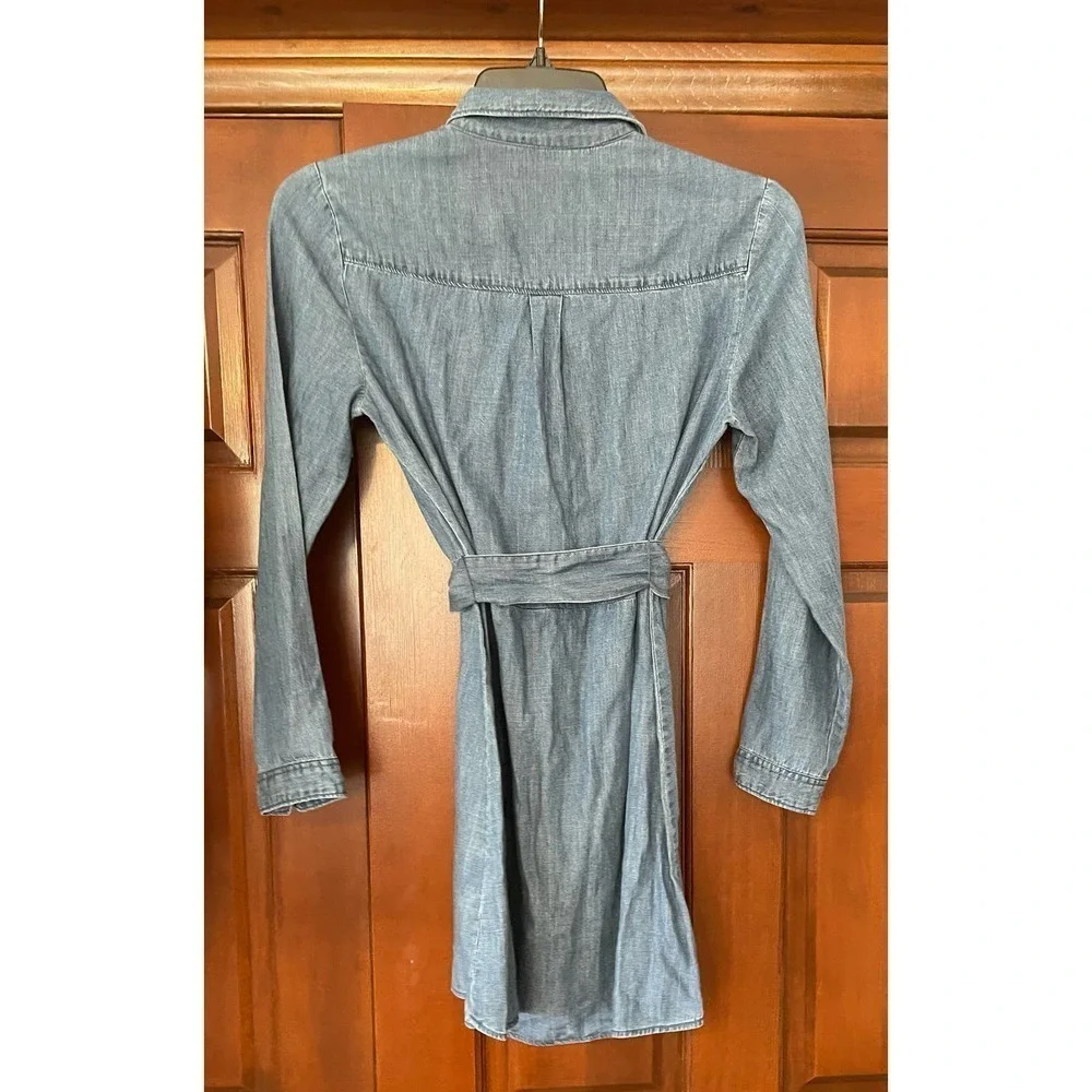 Abercrombie &  Fitch, button-down denim belted shirt dress - Picture 4 of 4